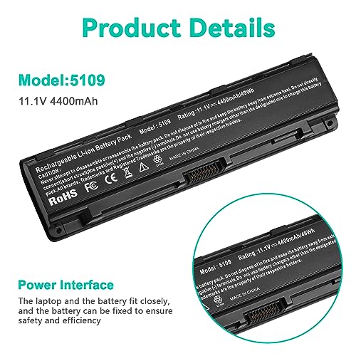 Fancy Buying New PA5109U-1BRS Battery for Toshiba PA5023U-1BRS PA5025U-1BRS S70DT C55-A5302 C55-A5308 C55-A5309 C55D-A5150 - size: 7.86*2.15*0.78inch PA5109U