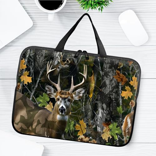 14" 15" Laptop Handle Bag Computer Bag,14.2" 15.4 inch Pouch Holder Notebook Sleeve Cover Compatible for Dell,Lenovo,Toshiba HP, Asus Notebook Messenger Briefcase-Maple Elk - color: Maple Elk