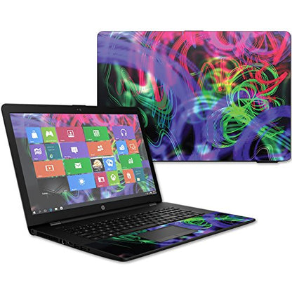 MightySkins Skin Compatible with HP 17t Laptop 17.3" (2017) - Neon Splatter | Protective, Durable, and Unique Vinyl Decal wrap Cover | Easy to Apply, Remove, and Change Styles | Made in The USA - color: Neon Splatter