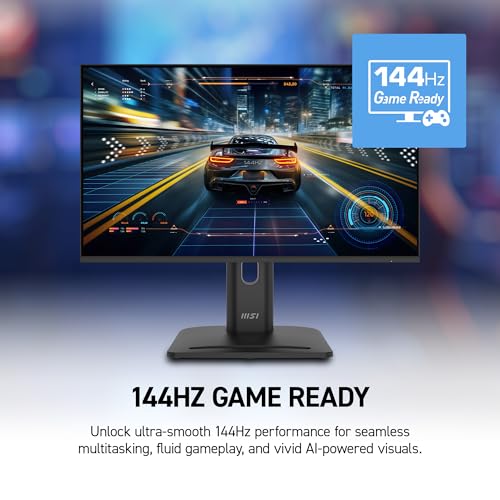msi PRO MP272 E14C 27-inch IPS 1920 x 1080 (FHD) Office Monitor, 144Hz, Free-Synch, HDMI, USB C (15W Power Delivery), VESA Mountable, Tilt, Speaker, 4-Side Slim Bezel 1ms, Black - style: PRO MP272 E14C