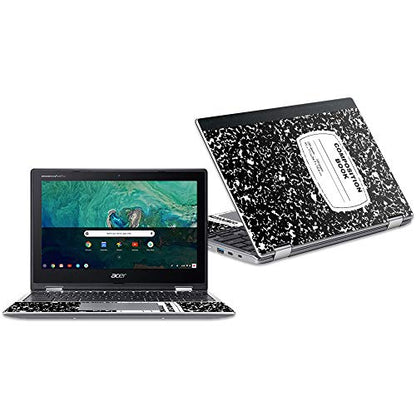 MightySkins Skin Compatible With Acer Chromebook Spin 11" CP311 - Composition Book | Protective, Durable, and Unique Vinyl Decal wrap cover | Easy To Apply, Remove, and Change Styles | Made in the USA - color: Composition Book