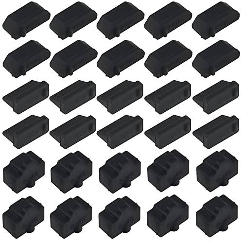 WMYCONGCONG 30 PCS USB Port Cover Silicone Anti Dust Protection Caps Dust Plug for USB A, HDMI, RJ45 Ethernet Hub Port