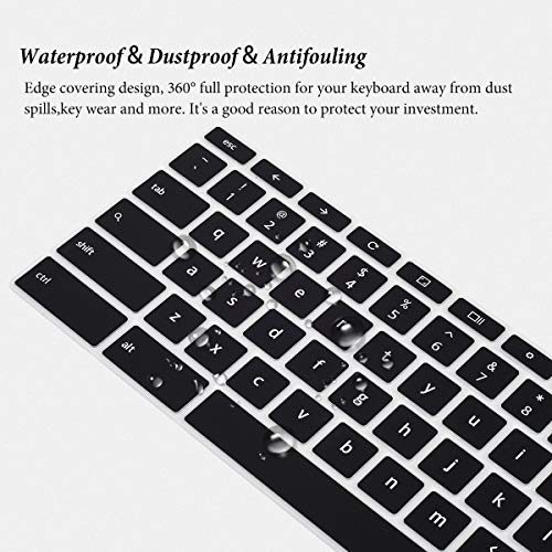 Keyboard Cover for 14" ASUS Chromebook Flip C433 C433TA C434 C434TA C302 C302CA/ASUS Chromebook CX1/ASUS Chromebook 14 C425TA/ASUS Chromebook C423NA C523NA Keyboard Skin-Black - color: Black
