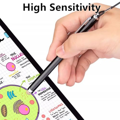 Pen for Touch Screens, Tablet Touch Pen with Chain Capacitive Touch Screen Pen Black High Sensitivity for Mobile Phone Tablet Laptop