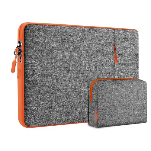 Hseok Laptop Case 13.3 14 inch Sleeve with Additional Case Compatible with MacBook Pro/Neo 14 inch M5/M4/M3/M2/M1 All Model of 13.3 Inch Mac Air/Pro, XPS 13 14 and More 13.3"-14" Notebooks,GyOrange - color: Dark Gray-orange