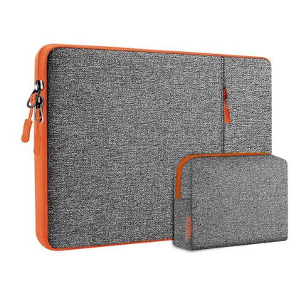 Hseok Laptop Case 13.3 14 inch Sleeve with Additional Case Compatible with MacBook Pro/Neo 14 inch M5/M4/M3/M2/M1 All Model of 13.3 Inch Mac Air/Pro, XPS 13 14 and More 13.3"-14" Notebooks,GyOrange - color: Dark Gray-orange