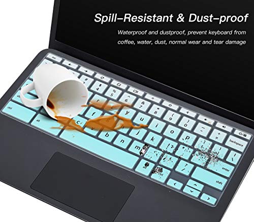 CaseBuy Keyboard Cover Skin for HP Chromebook 11A G8 / G8 EE / 11MK G9 / 11MK G9 EE, HP Chromebook 11 11a-na0010nr/21nr/30nr/40nr/50nr/60nr, HP Chromebook x360 11 G3 EE, Ombre Mint - color: Ombre Mint