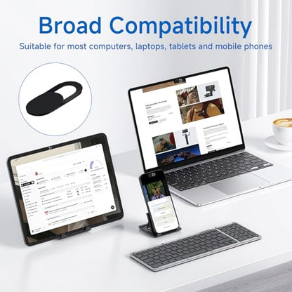 60Pcs Webcam Cover Slide, Camera Privacy Cover for Phone Laptop Computer, Universal Camera Covers Slide for Smartphones, Desktops, Laptops, Protect Your Privacy and Security