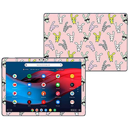 MightySkins Skin Compatible with Google Pixel Slate 12.3" (2018) - Bunny Bunches | Protective, Durable, and Unique Vinyl Decal wrap Cover | Easy to Apply, Remove, and Change Styles | Made in The USA - color: Bunny Bunches