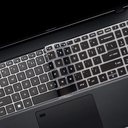 Keyboard Cover for 15.6" Acer Aspire 3 A315-24P-R7VH A315-24PT A315-510/59/58, Aspire 15 A15-41M/51M/61M, Aspire 5 A515-58GM/58M/58MT/58PT A515-57G/57 15.6" (Not Fit A515-46~A515-56 & Aspire 16) - color: Black