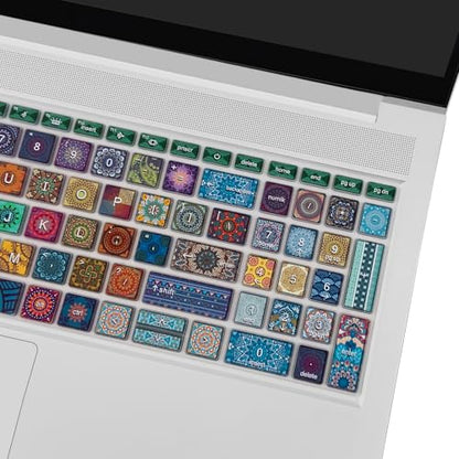 Keyboard Cover for 15.6" HP ProBook 450 G8 G9 G10 / ProBook 455 G8 G9 G10 /ProBook 650 G8/HP Zbook Power G8 G9, Cute Keyboard Skin, Bohemian - color: Bohemian