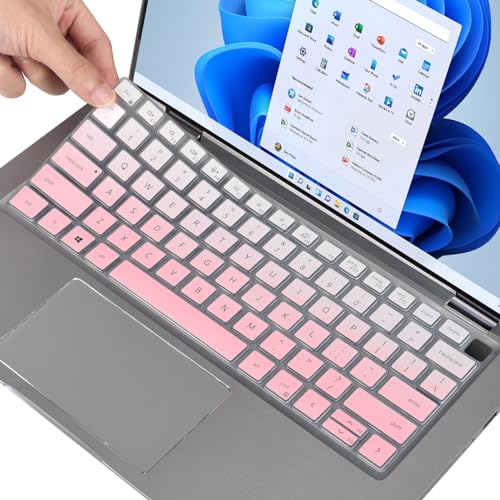 Keyboard Cover for 14" Dell Latitude 3440 5440 5430 5431 5420, Latitude 14" 7440 7430 7420 7410, Latitude 14" 9420 9430, Dell Latitude 9520 9510 7520 15.6" Keyboard Cover Skin, Ombre Pink - color: Ombre Pink