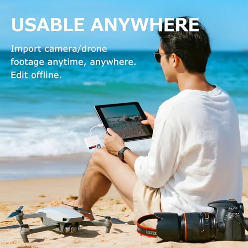 USB SD Card Reader 3.0, USB C Card Reader for iPhone 15/16 iPad MacBook Windows Android, 3 in 1 TF & SD Card Adapter, Portable Micro SD Memory Card Adapter, Trail Camera Viewer, Plug and Play