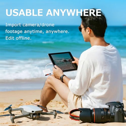 USB SD Card Reader 3.0, USB C Card Reader for iPhone 15/16 iPad MacBook Windows Android, 3 in 1 TF & SD Card Adapter, Portable Micro SD Memory Card Adapter, Trail Camera Viewer, Plug and Play
