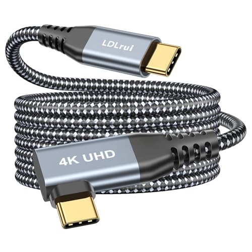 LDLrui 6FT Right Angle USB C Monitor Cable, 4K Video, 100W PD, 20Gbps Data | USB-C Displays, Dual Monitor Setups, Docking Stations, Long Reach Connections, Cleaner Cable Routing, Full-Featured USB-C - size: 6FT, style: Right Angle Type C