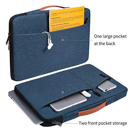 14 inch Laptop Sleeve Case for Dell XPS 15/Inspiron 14, HP Envy 14/ Chromebook 14/Pavilion x360 14,Lenovo Flex 5/IdeaPad 14, Acer HP DELL Lenovo ASUS 14-in Waterproof Computer Bag(NavyBlue) - color: Navy Blue, size: 14-15 Inch