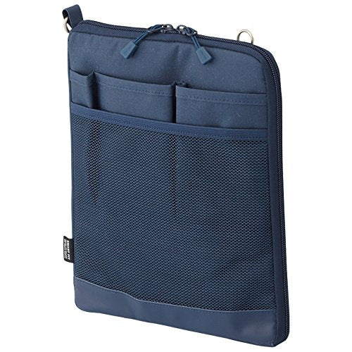 LIHIT LAB Laptop Sleeve, Water & Stain Repellent, Vertical for Backpack, 7.9" x 10.2", Navy (A7682-11) - color: Navy, size: 10.2 x 7.9 inches, style: Vertical