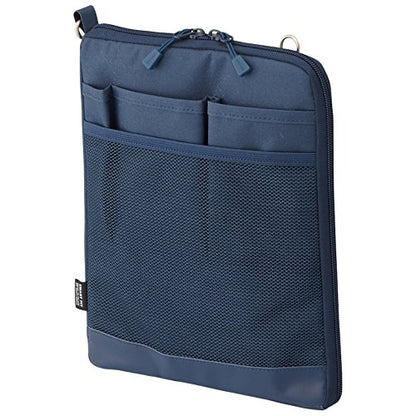 LIHIT LAB Laptop Sleeve, Water & Stain Repellent, Vertical for Backpack, 7.9" x 10.2", Navy (A7682-11) - color: Navy, size: 10.2 x 7.9 inches, style: Vertical