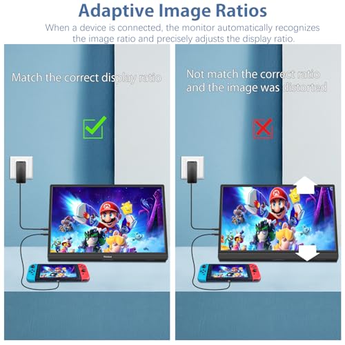Portable Monitor Touchscreen 16 Inch FHD 1920x1200P HDMI USBC Travel Touch Screen Monitor IPS Display for PC Laptop Computer Ras Pi, 300cd/㎡, Built-in Speakers