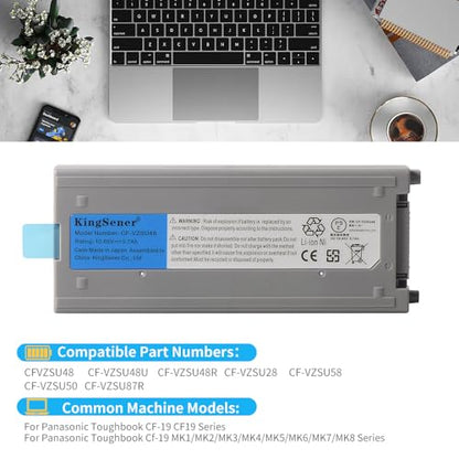 CF-VZSU48 Laptop Battery for Panasonic Toughbook CF-19 CF19 CF-VZSU28 CF-VZSU48U CF-VZSU50 6CELL 10.65V 58WH | Compatible with Panasonic Toughbook CF-19 MK1-MK8 Series, CF-VZSU28/48U/50/48R/58U. 6-Cell Li-ion