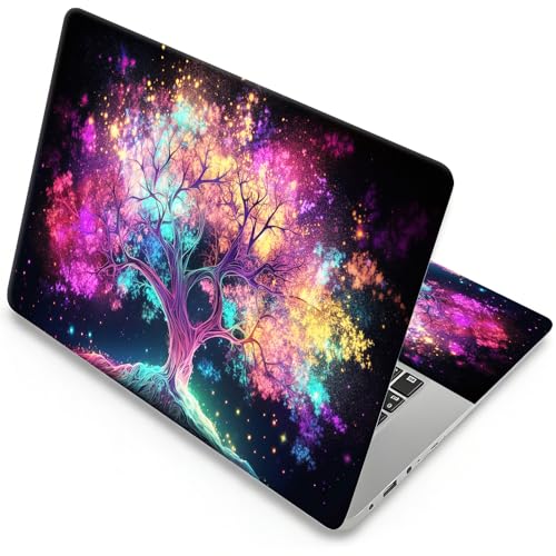 Universal Laptop Skin, DIY Cut-to-Fit Vinyl Cover Compatible with HP, Dell, Lenovo, Mac (13.3" to 15.6"), Anti-Scratch, No Residue & Bubble-Free Protective Decal Sticker, Galaxy Tree of Life - color: Galaxy Tree Of Life