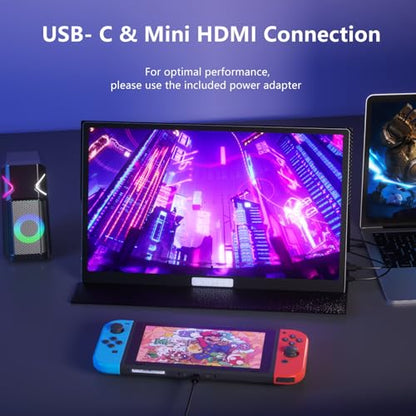 4K Portable Monitor, 15.6-inch, with Touchscreen, Ideal for Gaming | HDR Support | 100% sRGB | Lightweight Metal Portable Travel Monitor | Compatible with Laptops/PCs/Macs/PS5/PS4/Switch