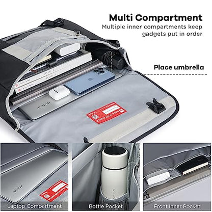 OIWAS Messenger Bag for Men, 15.6 Inch Laptop Crossbody Bags Women Casual Satchel Shoulder Bag College Travel Office Briefcase - color: Black, size: 15.6 Inch