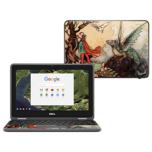 MightySkins Skin Compatible with Dell Chromebook 11" 3180 - Tale of A Dragon | Protective, Durable, and Unique Vinyl Decal wrap Cover | Easy to Apply, Remove, and Change Styles | Made in The USA - color: Tale Of A Dragon