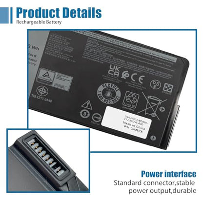6WVHD Laptop Battery for Dell Latitude 7230 Rugged Extreme Tablet T06H001 | Compatible with Dell T06H Series, Replaces FNW8F 451-BDDY 0VDDJY VDDJY 0JM6CX JM6CX, 7.6V 35.6Wh 4457mAh replacement Battery - size: 4.13*2.48*0.39 inch 6WVHD