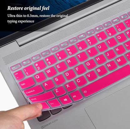 Keyboard Cover for Lenovo IdeaPad 1 1i 15.6" 15ijl7 15alc7 15iau7 15ada07 / ThinkBook 15 G2 G3 / V15 G4 G3 G2, Lenovo Yoga 7i / IdeaPad Flex 5 / IdeaPad Flex 5i / IdeaPad Slim 5 16" Skin - Hot Pink