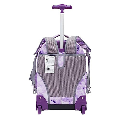 Travelers Club 18" Rolling Backpack with Shoulder Straps, Purple Tye - color: Purple Tie, size: 18 Inch