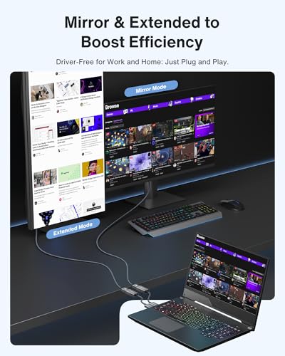 IVANKY 8K@60Hz Active DisplayPort to HDMI Adapter,Unidirectional DP to HDMI | DP 1.4 to HDMI 2.1, Male to Female, 4K@240Hz, HDCP 2.2 3D Video Converter Supports Desktop,AMD/NVIDIA, Monitor, TV, Projector - size: 8K