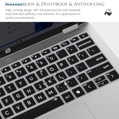 Keyboard Cover for 14" HP OmniBook 5 AI PC 14-he0099nr 14-he0017nr, HP OmniBook 5 Flip 14-fp0000 14-fp0057nr/OmniBook Laptop 14-fe1048nr Keyboard Skin(Not for OmniBook X Flip 14-fm 14-fk 16-ar)-Black - color: Black