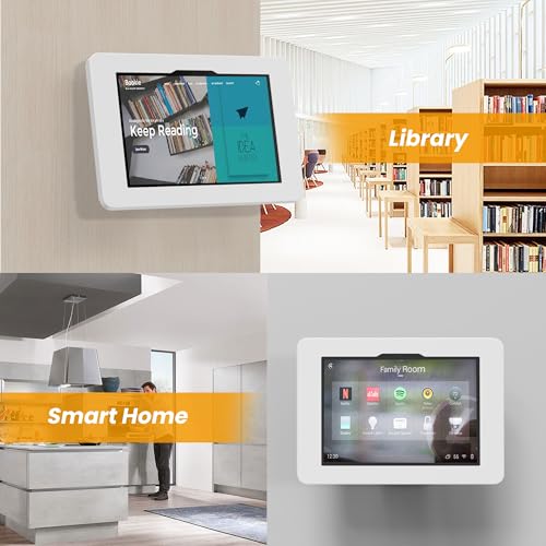 Tablet Wall Mount Compatible with Microsoft Surface Go 1 2 3 4 Anti Theft with Lock Tiltable Adjustable - BSW101WR - color: White