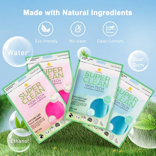 Car Cleaning Gels, 4-Pack Universal Auto Detailing Tools Car Interior Cleaner Putty, Dust Cleaning Mud for PC Tablet Laptop Keyboard, Camera, Printers, Calculator - 320g (2.8oz/pcs) - color: Blue,Pink