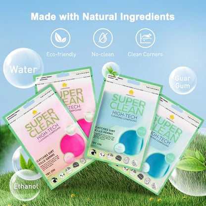 Car Cleaning Gels, 4-Pack Universal Auto Detailing Tools Car Interior Cleaner Putty, Dust Cleaning Mud for PC Tablet Laptop Keyboard, Camera, Printers, Calculator - 320g (2.8oz/pcs) - color: Blue,Pink