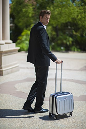 Rockland Revolution Hardside Rolling Computer Case, Carry-On, Black - color: Black