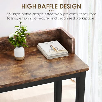 Clevich Overbed Table with Wheels, 16" D x 71" W x 41" H Mobile Bed Desk | Queen Full Size Mobile Computer Desk with eavy Duty Metal Leg, Standing Laptop Cart, for Bedroom, Living Room - color: Brown