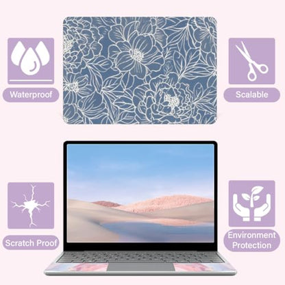 CREATCABIN Peony Laptop Skin Sticker Decal Netbook Skin Sticker Notebook Art Decal 12" 13" 13.3" 14" 15" 15.4" 15.6" Universal Laptop Protector Cover Waterproof Scratchproof Removable Easy to Apply - style: Peony