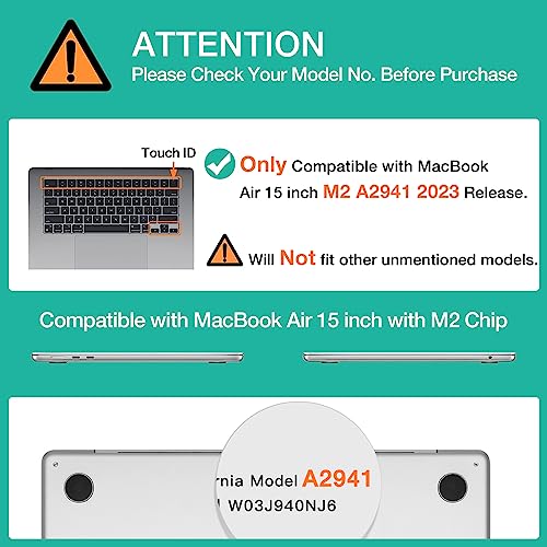 MOSISO Compatible with MacBook Air 15 inch Case M5 2026 M4 M3 M2 2025-2023 | A3448 A3241 A3114 A2941, Scratch-Resistant Protective Hard Shell Case&Keyboard Cover&ScreenFilm&Pouch, Dusty Pink - color: Dusty Pink