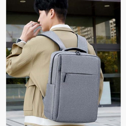Mens Business Laptop Backpack with USB Charging Port, Multi-functional Travel Backpack, Water-Resistant Casual Daypack (Blue) - color: Blue