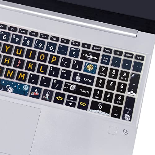 Silicone Keyboard Cover for 15.6 HP Laptop 15-fc 15-fd 15t-fd 15z-fc/HP Pavilion 15-eg 15t-eg 15-eh 15-er, 17z-ca 17-cn 17-cp 17z-cp Model Series,Spaceman - color: Spaceman