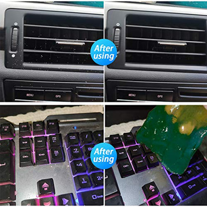 Moly Magnolia Cleaning Gel for Car, Universal Detailing Putty Gel Detail Tools Car Interior Cleaner, Removal Putty Cleaning Keyboard Cleaner for Car Vents, PC, Laptops, Cameras (Yellow) - color: Yellow