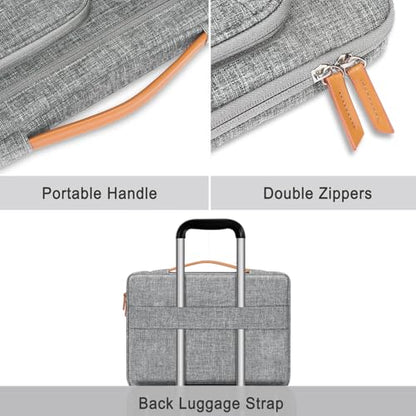 MOSISO 360 Protective Laptop Case 15.6 inch, 15-16 inch Laptop Sleeve | Compatible with MacBook Pro 16, HP Acer Dell Lenovo ASUS, Side Open Carrying Computer Bag with 5 Accessory Pockets&Belt, Gray - color: Gray, size: 15.6 inch