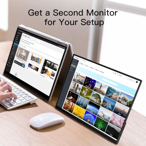 CAPERAVE Portable Monitor 15.6'', 1080P FHD Ultra Slim Travel Monitor with Built-in Kickstand & Speaker & Protective Sleeve, USB C HDMI, Perfect for Laptop Mac Tablet Phone Xbox Switch PS5
