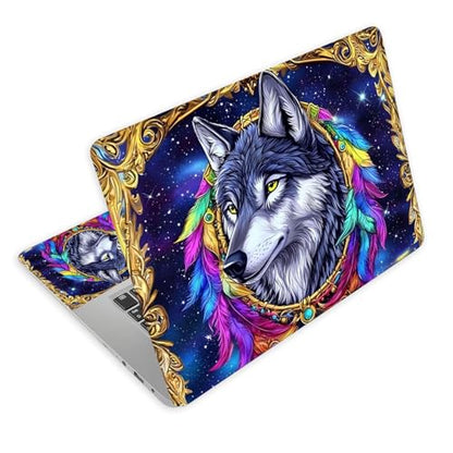 Universal Laptop Skin Decal, 3-Piece Vinyl Protector for 12 13 14 15.6" Notebook, Waterproof Anti-Scratch, Easy Trim & Bubble-Free Finish, Gray Wolfs - color: Gray Wolfs