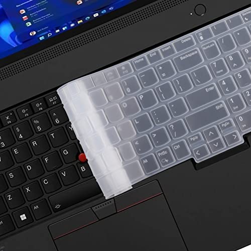 Keyboard Cover for 2026-2023 Lenovo ThinkPad E16 L16 T16 T16g P16 P16v P16s 16 inch Laptop Gen 5/4/3/2/1, Thinkpad L15 Gen 4/3 15.6" (Not Fit 16" Thinkpad Z16 T1g P1 Gen 8/9, 15" L15 Gen 2/1) - color: Clear
