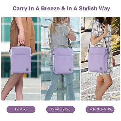 Dadanism 9-11 Inch Tablet Sleeve Bag Carrying Case with Shoulder Strap | Fits iPad (A16) 11", iPad 10th Gen 10.9", iPad Air M4/Pro M5 11", iPad 9/8/7th 10.2", Galaxy Tab A11+ Plus 11", Grey Purple - color: Grey Purple, size: 9-11 Inch