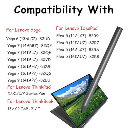 Stylus Pen Compatible with Lenovo Digital Pen 2,Compatible with Lenovo IdeaPad Flex 5/7 Series Pen,Yoga 6/7/9 Serise,ThinkPad X/X1/L/P Serise,ThinkBook 13x G2 IAP-21AT