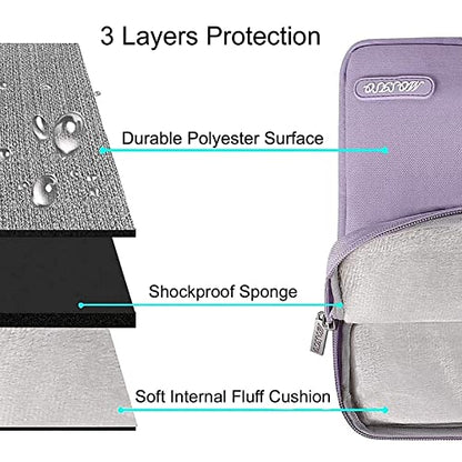 MOSISO Laptop Case 13 inch, Laptop Sleeve Compatible with MacBook Neo/Air/Pro 13 inch with A18/M5/M4/M3/M2/M1 Chip 2026-2016, Polyester Vertical Computer Sleeve Bag with Pocket, Purple - color: Purple, size: 13 inch